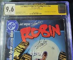 1 Graded? 10/49 SIGNED STAN LEE Just Imagine Stan Lee Creating Robin#nn CGC 9.6