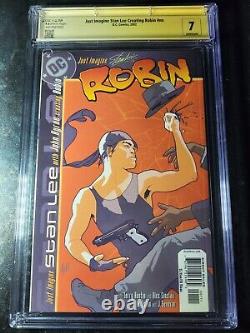 1 Graded? 10/49 SIGNED STAN LEE Just Imagine Stan Lee Creating Robin#nn CGC 9.6