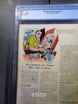 1961 Amazing Adult Fantasy #7 1st Skrulls -Stan Lee, Ditko Marvel CGC 3.0