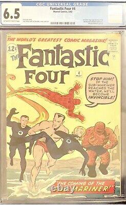 1962 Fantastic Four #4 CGC 6.5 1st Silver Age Appearance of Sub-Mariner