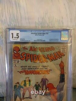 1964 Amazing Spiderman #10 CGC 1.5. Stan Lee and Jack Kirby. 1st Big Man & Infor
