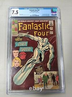 1966 Fantastic Four #50 CGC 7.5 Silver Surfer Battles Galactus Signed Stan Lee