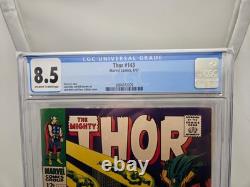 1967 Marvel Thor #143 CGC 8.5 App Shezada ENCHANTERS Stan LEE Key Comic