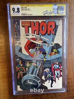 1968 CGC 9.8 Thor #156 Stan Lee Signed SS Autographed. Marvel Highest Graded