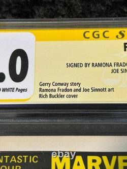 1973 Fantastic Four #133 CGC 9.0 Ramona Fradon, Joe Sinnott, Stan Lee +SIGNED x5