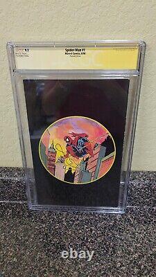 1990 Marvel Comics Spider-man #1 Platinum Edition Signed By Stan Lee Cgc 9.2