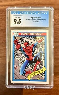 1990 Marvel Universe #29 Spider-man Cgc 9.5 Gem Mint 10