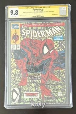 1990 Spider-Man #1 CGC 9.8 Signed 5x Stan Lee-Mcfarlane-Parker-Salicrup-Sharen