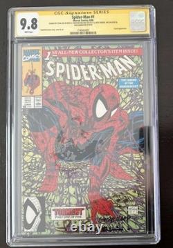 1990 Spider-Man #1 CGC 9.8 Signed 5x Stan Lee-Mcfarlane-Parker-Salicrup-Sharen
