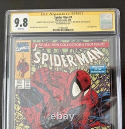 1990 Spider-Man #1 CGC 9.8 Signed 5x Stan Lee-Mcfarlane-Parker-Salicrup-Sharen