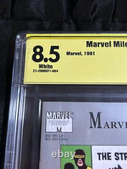 1991 Marvel Milestone Edition X-Men #1 CBCS (? CGC) 8.5 VF+ Stan Lee SIGNED