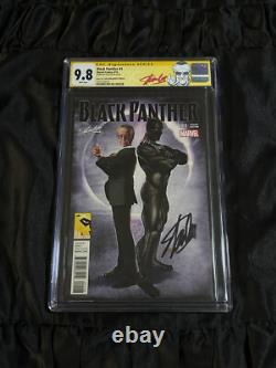 2016 Black Panther #1 CGC 9.8 with White Pages SIGNED Stan Lee Collectibles/MEFCC