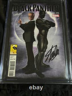 2016 Black Panther #1 CGC 9.8 with White Pages SIGNED Stan Lee Collectibles/MEFCC