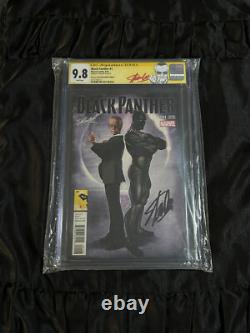 2016 Black Panther #1 CGC 9.8 with White Pages SIGNED Stan Lee Collectibles/MEFCC