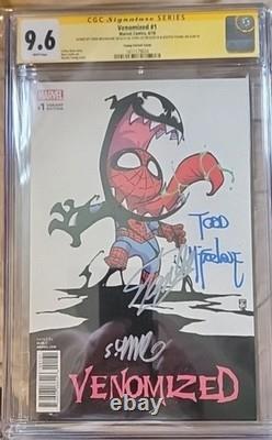 2018 Marvel Venomized 1 Skottie Young CGC 9.6 Stan Lee Todd Mcfarlane Signed