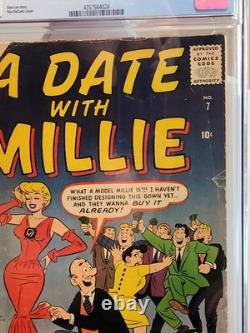 A Date With Millie # 7 From 1957 Stan Lee Dan DeCarlo CGC Graded 5.0 VG-Fine