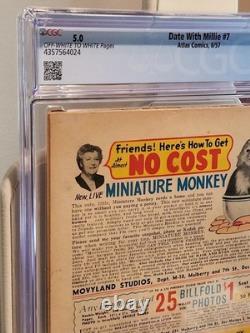 A Date With Millie # 7 From 1957 Stan Lee Dan DeCarlo CGC Graded 5.0 VG-Fine