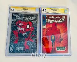 A. Spider-Man #50 and Spider-Man #1 CGC signed by Stan Lee & Todd McFarlane Keys