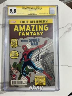 AMAZING FANTASY 1. A. F. 15 True Believers SIGNED STAN LEE CGC 9.8 1st Spiderman