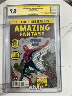 AMAZING FANTASY 1. A. F. 15 True Believers SIGNED STAN LEE CGC 9.8 1st Spiderman