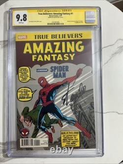AMAZING FANTASY 1. A. F. 15 True Believers SIGNED STAN LEE CGC 9.8 1st Spiderman