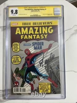 AMAZING FANTASY 1. A. F. 15 True Believers SIGNED STAN LEE CGC 9.8 1st Spiderman