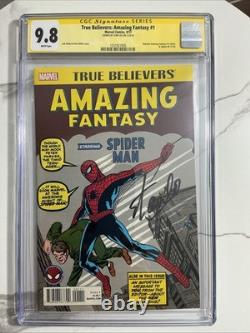 AMAZING FANTASY 1. A. F. 15 True Believers SIGNED STAN LEE CGC 9.8 1st Spiderman
