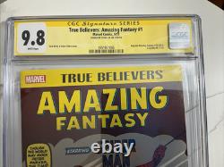 AMAZING FANTASY 1. A. F. 15 True Believers SIGNED STAN LEE CGC 9.8 1st Spiderman