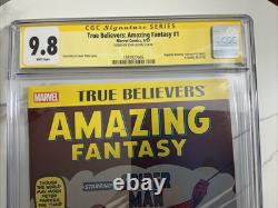 AMAZING FANTASY 1. A. F. 15 True Believers SIGNED STAN LEE CGC 9.8 1st Spiderman