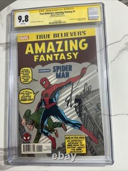 AMAZING FANTASY 1. A. F. 15 True Believers SIGNED STAN LEE CGC 9.8 1st Spiderman