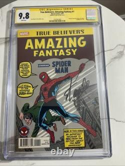 AMAZING FANTASY 1. A. F. 15 True Believers SIGNED STAN LEE CGC 9.8 1st Spiderman