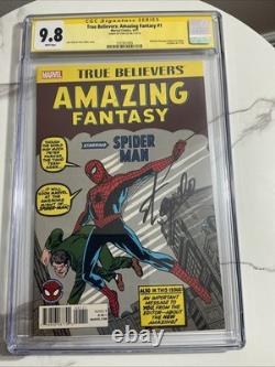 AMAZING FANTASY 1. A. F. 15 True Believers SIGNED STAN LEE CGC 9.8 1st Spiderman