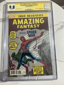 AMAZING FANTASY 1. A. F. 15 True Believers SIGNED STAN LEE CGC 9.8 1st Spiderman