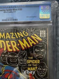 AMAZING SPIDER-MAN #100 Comic CGC 7.5 Marvel 1971 ANNIVERSARY ISSUE Stan Lee