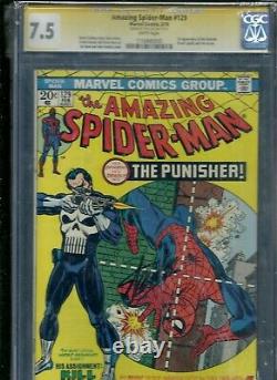 AMAZING SPIDER-MAN # 129 CGC 7.5 WP SS SIGNED STAN LEE 1st PUNISHER FRANK CASTLE