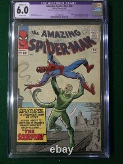 AMAZING SPIDER-MAN 20 CGC 6.0 Slt C-1 1st SCORPION STAN LEE STEVE DITKO