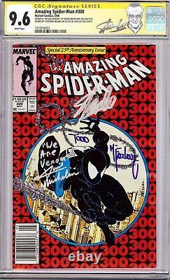 AMAZING SPIDER-MAN #300 CGC 9.6 SS Signed Stan Lee, McFarlane, Michelinie, +Quote