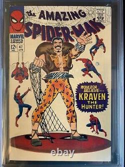 AMAZING SPIDER-MAN #47 CGC 9.6 WHITE PAGES Classic Kraven The Hunter Cover