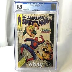 AMAZING SPIDER-MAN #57 CGC 8.5 WHITE PAGES KA-ZAR APPEARANCE 1968 MARVEL Comics