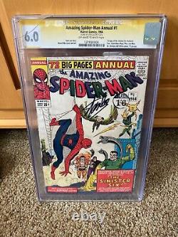 AMAZING SPIDER-MAN ANNUAL #1 (1964) 1st Sinister six Signed Stan Lee CGC 6.0