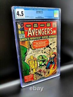 AVENGERS #1 CGC 4.5 (Marvel 1963) 1st Appearance + Origin Major KEY Invest