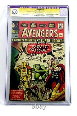 AVENGERS #1 (Sep 1963) CGC 6.0 Signed By STAN LEE