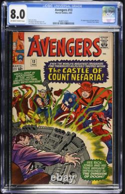 AVENGERS #13 cgc 8.0 OWithW Pages Marvel/1965