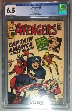AVENGERS #4 CGC 6.5 GOLDEN RECORD REPRINT 1966 of 1ST SILVER AGE CAPTAIN AMERICA