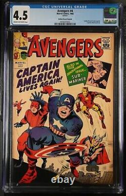 AVENGERS #4 GOLDEN RECORD REPRINT CGC 4.5? 1st APP OF CAP IN SILVER AGE MARVEL