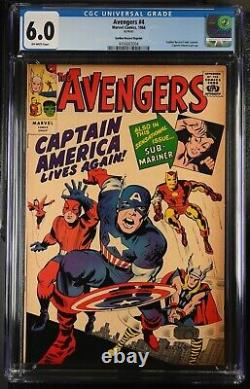 AVENGERS #4 GOLDEN RECORD REPRINT CGC 6.0? 1st APP OF CAP IN SILVER AGE MARVEL