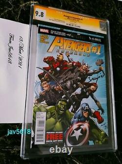 AVENGERS ASSEMBLE #1 CGC 9.8 SS x2 LEE, MARVEL BLACK WIDOW ULTRA RARE, MINT