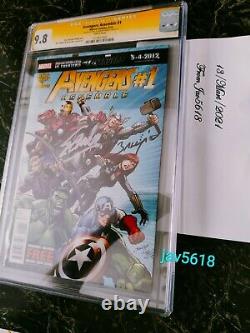 AVENGERS ASSEMBLE #1 CGC 9.8 SS x2 LEE, MARVEL BLACK WIDOW ULTRA RARE, MINT