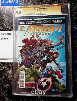 AVENGERS ASSEMBLE #1 CGC 9.8 SS x2 LEE, MARVEL BLACK WIDOW ULTRA RARE, MINT