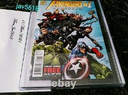 AVENGERS ASSEMBLE #1 CGC 9.8 SS x2 LEE, MARVEL BLACK WIDOW ULTRA RARE, MINT